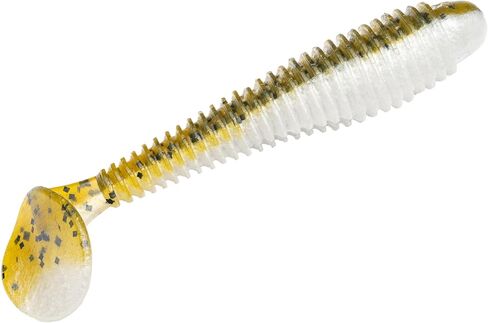 Strike King Rage Swimmer Fishing Lure, Soft Plastic Paddletail Minnow, Sleek Nose Cone, Softly Ribbed Body, Thin Tail in Kuwait
