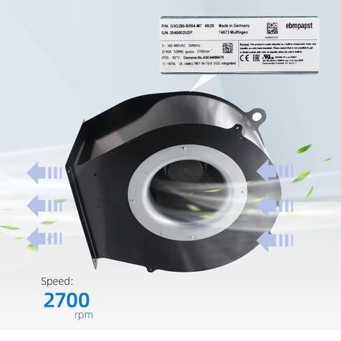 G3G280-BR04-M7 Ebm Papst Fan 400VAC 0.85A 530W Centrifugal Fan Servo Motor in Kuwait
