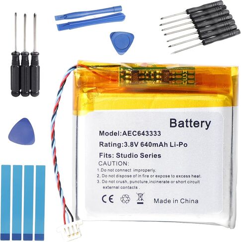Battery 640mAh 3.8V Fit for Beats Studio 2.0 3.0 Solo pro AEC643333 in Kuwait