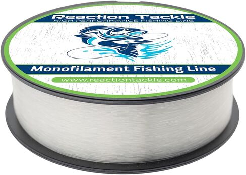 Reaction Tackle Monofilament Fishing Line - Premium Nylon Mono Line, Strong & Abrasion-Resistant, Low Memory for Smooth Long Casts - Freshwater & Saltwater in Kuwait