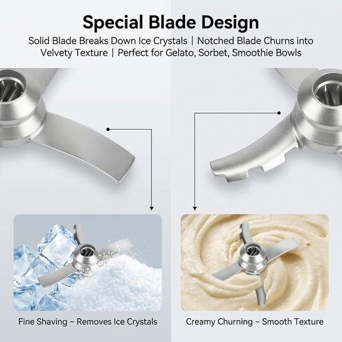 Replacement Paddle Blade Compatible with Ninja Creami NC300 Series Ice Cream Makers, Stainless Steel Blender Blade Replacement with Brush, Premium Ninja Ice Creami Accessories, Silver in Kuwait