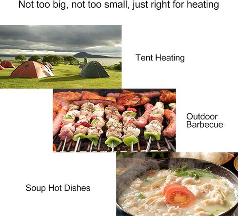GBSCLOVERUS Camping Heater Cover, Double Layer Camping Heating Stove Cover, Stainless Steel Warming Stove Heating Covers with Handle for Outdoor Barbecue, Tent Heat, 4.3x3.9in in Kuwait