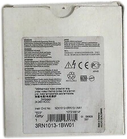 SMOCONE Expedited 3RN1013-1BW01 New and Sealed in Box 3RN10131BW01 1 Year Warranty in Kuwait