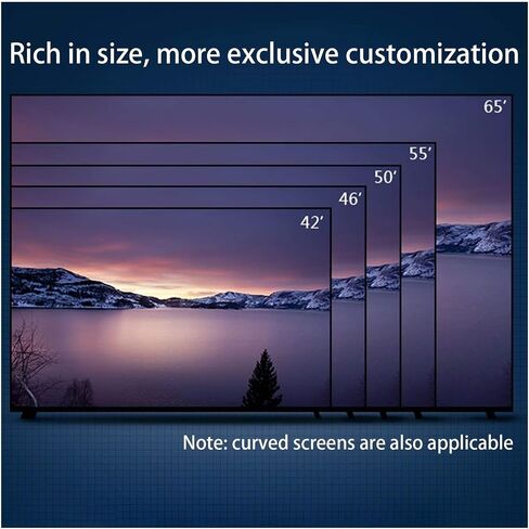 Anti Blue Light Screen Protector for 27-75 Inches TV/Desktop Monitor Filter Out Blue Light and Relieve Computer Eye Strain to Help You Sleep Better (Matte Version 55 inch 1221x703mm) in Kuwait