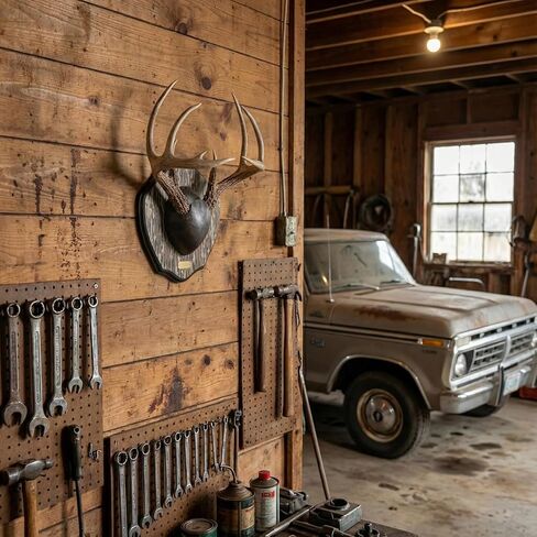 Deer Antler Plaque Master Mount by Illusion Systems, Mossy Oak Bottomland Deer Antler Mount with Universal Sizing in Kuwait