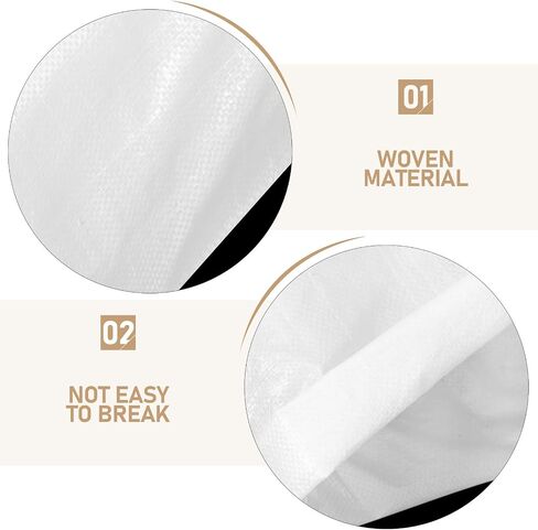 20pcs White Woven Flood Barrier Sandbags Large PP Storage Bags in Kuwait