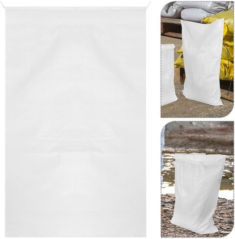 20pcs White Woven Flood Barrier Sandbags Large PP Storage Bags in Kuwait