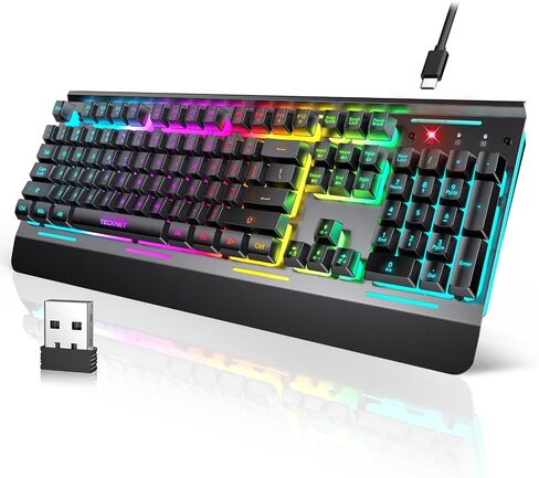 TECKNET Wireless Gaming Keyboard, 4000mAh Rechargeable Keyboard in Kuwait