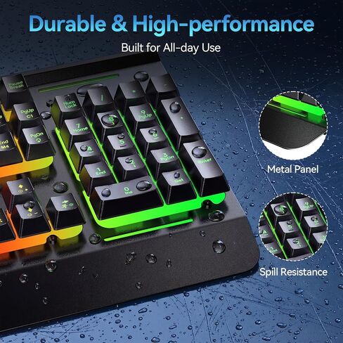 TECKNET Wireless Gaming Keyboard, 4000mAh Rechargeable Keyboard in Kuwait
