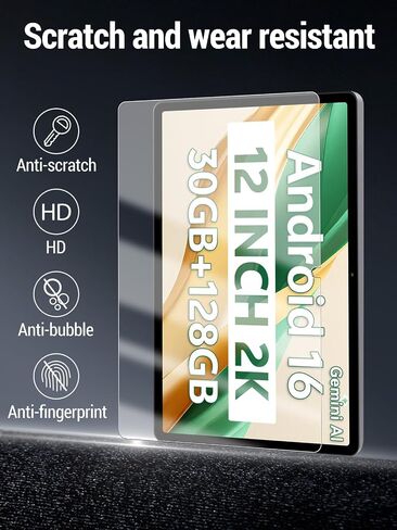 Screen Protector for SVITOO P12 (12 Inch) Android 16 Tablet, 9h Tempered Glass, Drop-Proof, Scratch-Proof, Bubble-Free, 2 Pack. in Kuwait