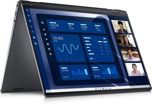 Dell Latitude 9450 2-in-1 Laptop 14" WQXGA(2560x1600) IPS Touchscreen Intel 12-Core Ultra 7 165U vPro 16GB LPDDR5 1TB SSD Thunderbolt 4 Wi-Fi 7 Backlit Keyboard Fingerprint IR Camera Win11 Pro in Kuwait