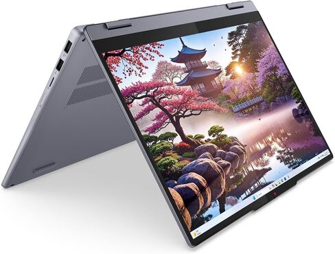 Lenovo 2025 IdeaPad 5 2-in-1 14" WUXGA IPS Touchscreen Laptop 8-Core AMD Ryzen AI 7 350 AMD Radeon 860M Graphics 16GB LPDDR5 1TB SSD USB-C WiFi BE BT Webcam HDMI1.4 Backlit KB Windows 11 Home in Kuwait