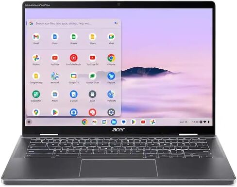 acer Chromebook Plus Spin 714 Laptop with Google AI, 14" WUXGA Touchscreen, Intel Core Ultra 5 115U, 8GB LPDDR5 RAM, 512GB SSD, Backlit Keyboard, Thunderbolt 4, Chrome OS in Kuwait