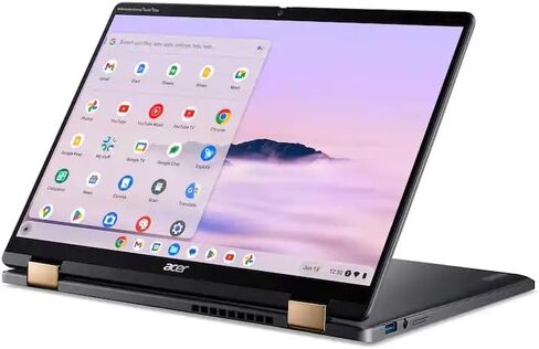 acer Chromebook Plus Spin 714 Laptop with Google AI, 14" WUXGA Touchscreen, Intel Core Ultra 5 115U, 8GB LPDDR5 RAM, 512GB SSD, Backlit Keyboard, Thunderbolt 4, Chrome OS in Kuwait
