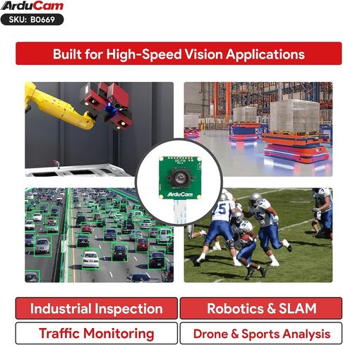 Arducam 5MP OG05B10 Global Shutter Raspberry Pi Camera Module in Kuwait