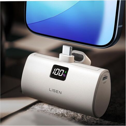LISEN 6800mAh Mini Portable Charger USB C Capsule Power Bank for iPhone 17 in Saudi Arabia