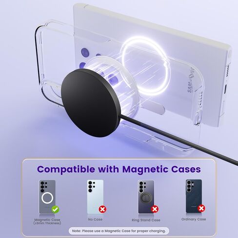 Wireless Charger for Samsung & Android, 15W Magnetic Fast Charging Pad in Kuwait