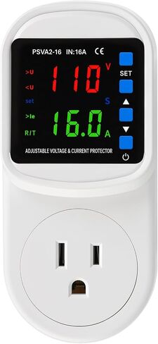 Adjustable Voltage & Current Appliance Protector Plug 110V 16A in Kuwait