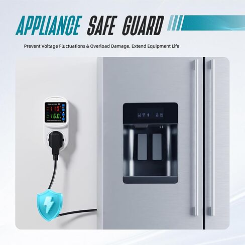 Adjustable Voltage & Current Appliance Protector Plug 110V 16A in Kuwait