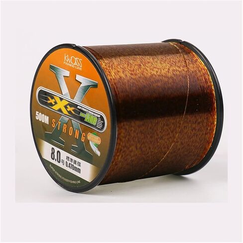 Monofilament Fishing Line 500m Gold Spotted Fishing-Line 3D Bionic Invisible Monofilament Nylon Speckle Fluorocarbon Coated Carp Fishline Fishing Goods Leader Line ( Color : 500m , Line Number : 6.0 ) in Kuwait