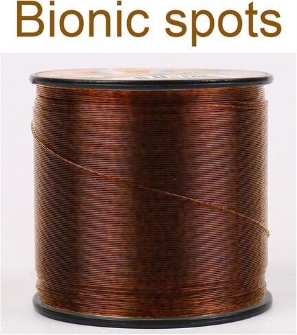 Monofilament Fishing Line 500m Gold Spotted Fishing-Line 3D Bionic Invisible Monofilament Nylon Speckle Fluorocarbon Coated Carp Fishline Fishing Goods Leader Line ( Color : 500m , Line Number : 6.0 ) in Kuwait