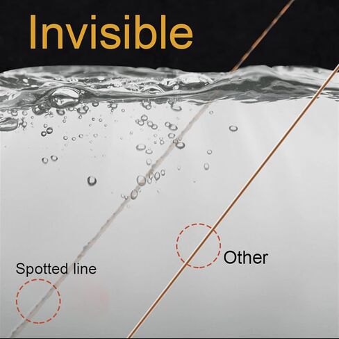 Monofilament Fishing Line 500m Gold Spotted Fishing-Line 3D Bionic Invisible Monofilament Nylon Speckle Fluorocarbon Coated Carp Fishline Fishing Goods Leader Line ( Color : 500m , Line Number : 6.0 ) in Kuwait