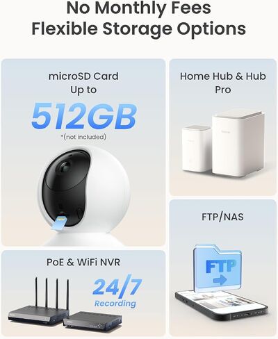 REOLINK 3K Indoor & 4K Outdoor Pan Tilt WiFi Security Camera Bundle, Auto Tracking Cameras with Person/Pet/Vehicle Detection, 3X Optical Zoom, WiFi 6, Dual-Band WiFi, Two-Way Audio, Local Storage in Kuwait