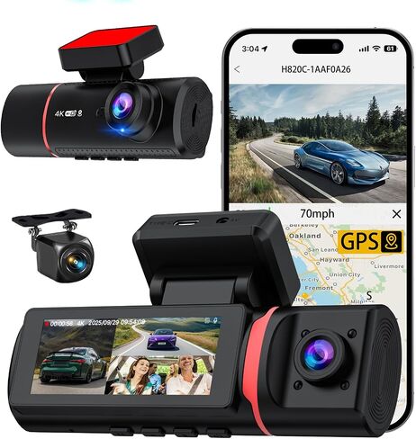Dual Dash Cam Front and Inside, 1080P Dash Camera for Cars with 32G Card in Kuwait