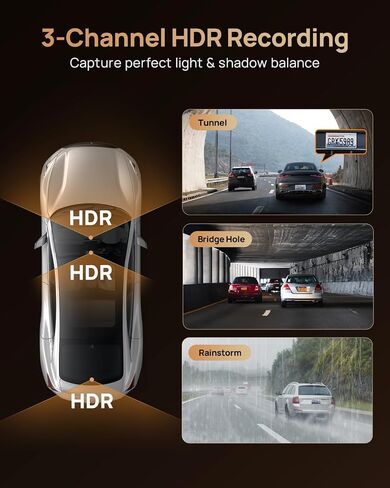 【70mai T800+UP05-SIM】70mai 4K T800 3 Channel Dash Cam, Dash Cam Front and Rear Inside(2160P+2160P+1080P), STARVIS 2 IMX678, HDR Night Vision, Dash Camera for Cars with 512GB Card, WiFi 6, 4G LTE, ADAS in Kuwait