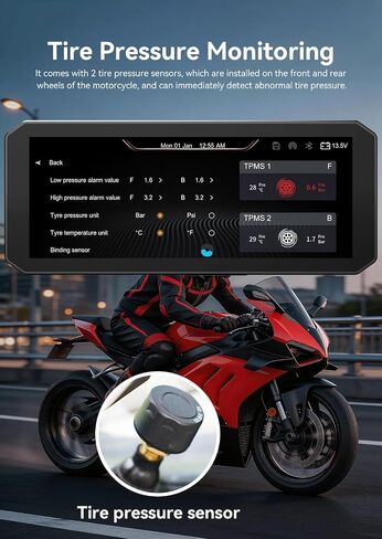 YESOK MT7 7" Motorcycle Dash Cam Front and Rear, 1080P Motorcycle Camera in Kuwait