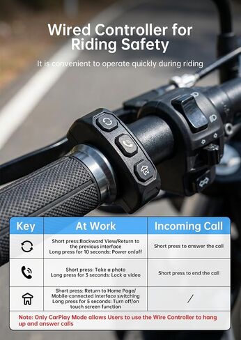 YESOK MT7 7" Motorcycle Dash Cam Front and Rear, 1080P Motorcycle Camera in Kuwait