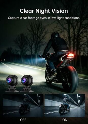 YESOK MT7 7" Motorcycle Dash Cam Front and Rear, 1080P Motorcycle Camera in Kuwait