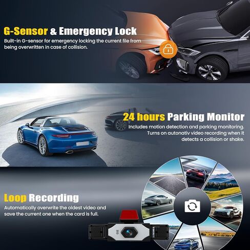 4 Channel 360° Dash Cam Front and Rear Inside Left Right in Kuwait