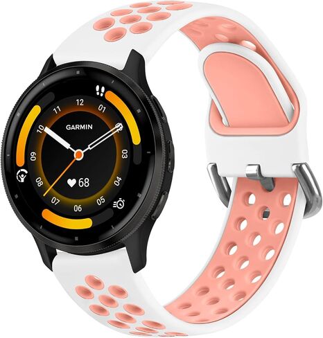 نطاقات Vancle متوافقة مع Garmin Vivoactive 4/Venu 3/Venu 2 ، Garmin Forerunner 265 255 Watch Band ، Soft Silicone Sport Strap للنساء الرجال in Kuwait