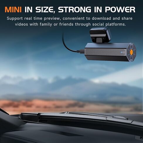Dash Cam 2.5K Dash Camera for Cars, V200 WiFi Dash Cam Front, Wireless Dashcam with App, WDR Night Vision, G-Sensor Dash Camera, 24H Parking Mode, Loop Recording, Support 256GB Max in Kuwait