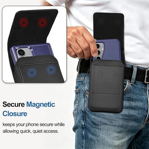 Leather Phone Holster for Samsung Galaxy A16, Black in Kuwait