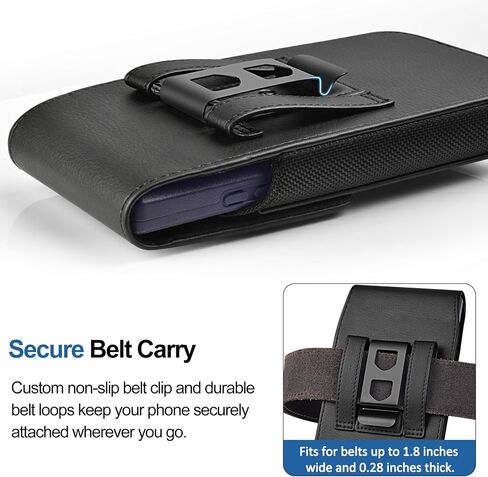Leather Phone Holster for Samsung Galaxy A16, Black in Kuwait