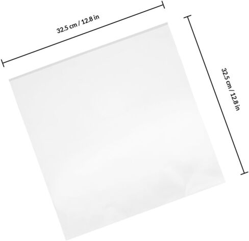 Ipetboom Vinyl Record Sleeves Plastic Material with Self-Adhesive Design 60pcs for Sturdy Protection Easy Sealing and Keeping Albums Safe from Dirt and Mud for Vinyl Record Storage in Kuwait