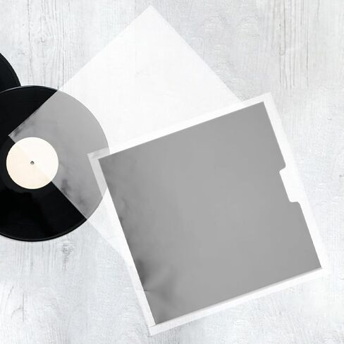 NOLITOY Vinyl Record Outer Sleeves with Self Adhesive Design 60pcs for Protecting Records from Fingerprints and Stains and Organization in Kuwait