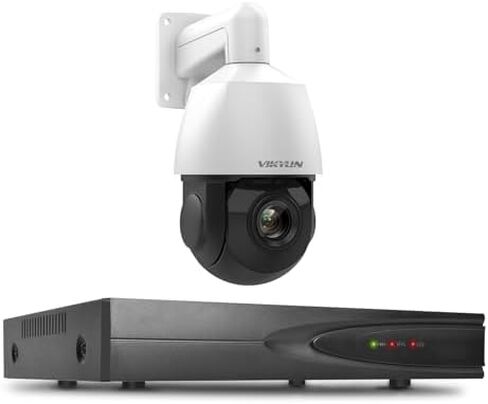 VIKYLIN 【Plug & Play 4K 8CH PoE NVR Recorder and 1pcs 8MP PTZ IP POE Camera Outdoor, Pan Tilt 18x Optical Zoom, Auto Tracking PTZ Camera in Kuwait