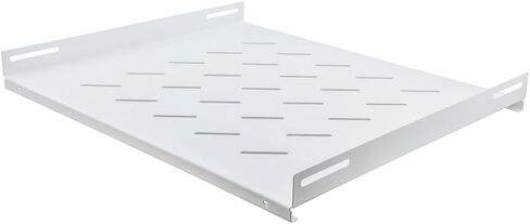 NavePoint 1U Rack Shelf for Server Rack Network Cabinets – Cabinet Rack Mount Shelf 420mm (16") Deep, White, Pre-Assembled – Compatible with 19 Inch Standard Equipment in Kuwait