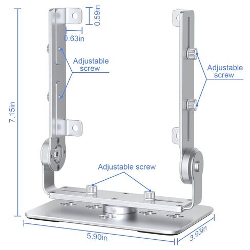 Aluminum Multi-Purpose Desk Fan Stand Mount for 12cm Computer Fans (Silver) in Kuwait