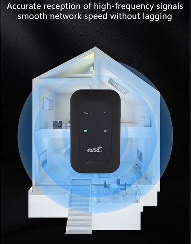 4G 5G Portable WiFi Hotspot,300Mbps LTE Mobile Router with SIM Card Slot & LED Display,Portable WiFi Router Supports 10 Connected Devices in Kuwait