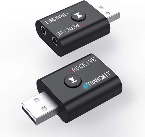 Bluetooth 5.0 Adapter, Transmit/Receive 2 in 1, Powerful Function, Independent Circuit Design, More Stable Signal, for Mobile Phones, Computers, Cars in Kuwait