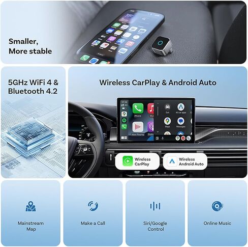 Wireless CarPlay Adapter for iPhone & Android Auto in Kuwait