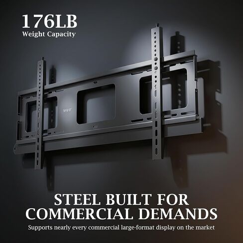 VIVO PRO Heavy-Duty Premium Fixed TV Wall Mount for Flat and Curved Screens 43 to 75 inches, Max VESA 800x400mm, Holds up to 176 lbs, Black, PRO-TVWM95F in Kuwait