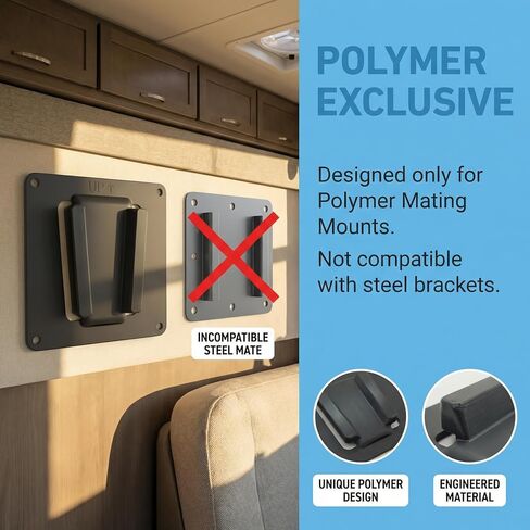 Anti-Rust Quick Release Polymer (Plastic) RV TV Bracket, in Kuwait