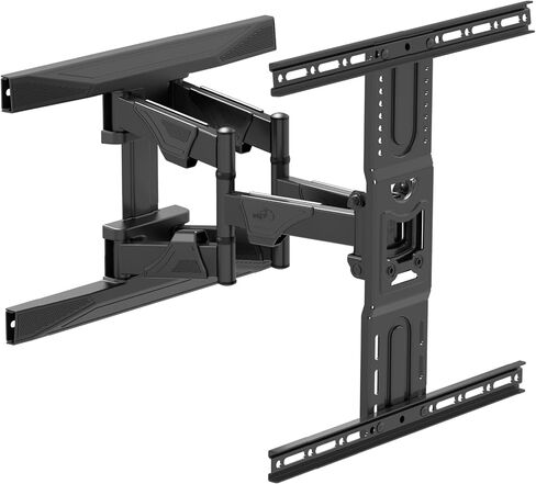 ELG Full Motion TV Wall Mount, Ultra-Slim 2.16" Low Profile, 19.7" Extension, Swivel & Tilt, 26-65" Screens up to 83.7 lbs, VESA 100x100 to 400x400mm, Pre-Assembled, Steel, Black in Kuwait