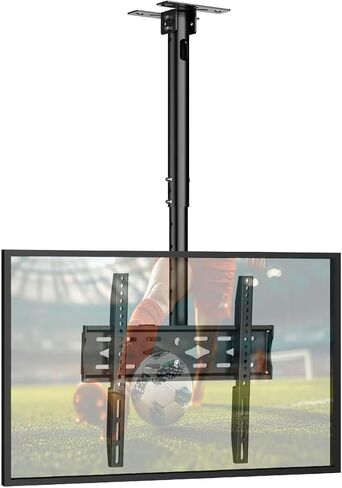 TV Ceiling Mount for 26-68 inch Flat Screen Fits Most LCD LED OLED TVs Monitor Pole Mount up to 99lbs Max VESA 400x400mm Hanging TV Mount Adjustable Ceiling Television Bracket in Kuwait