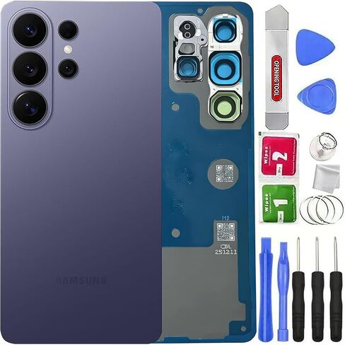 Galaxy S26 Ultra Back Glass Cover Replacement for Samsung Galaxy S26 Ultra All Versions,Waterproof Housing Door with Camera Glass Lens and Tape Parts +Tools (Violet) in Kuwait